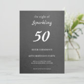 Sparkling 50ste verjaardag Uitnodiging (Staand voorkant)