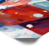 Sparkling American Eskimo Dog Festive Gift Cushion Perfect Poster (Hoek)