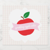 Sparkling Apple Cider Meisjes Verjaardag Wijnetiket (Enkel label)