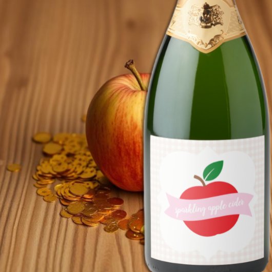 Sparkling Apple Cider Meisjes Verjaardag Wijnetiket
