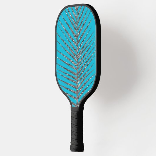 Sparkling Aqua Blue Glitter Pickleball Paddle (Links)
