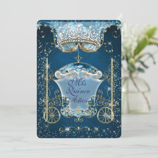 Sparkling Assepoester Stijl Feest Uitnodigingen (Staand voorkant)