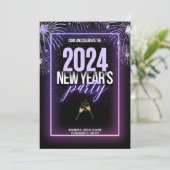 Sparkling Beginnings: Uitnodiging voor nieuwjaarsv (Staand voorkant)