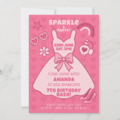 Sparkling Birthday Bash voor meisjes met glamour Kaart (Voorkant)