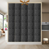 Sparkling Black Glitter Luxe Home Decor Tegeltje