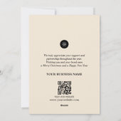 Sparkling Black Green Christmas Tree Corporate Feestdagenkaart (Achterkant)