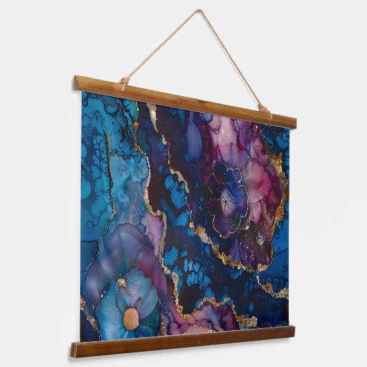 Sparkling Blossom Couture Botanical Hangend Wandkleed (Gebogen)