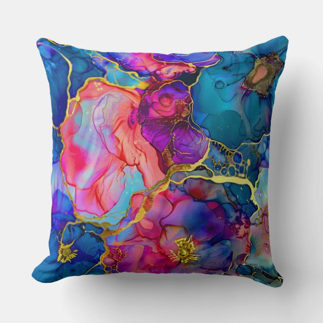 Sparkling Blossom Couture Botanical Kussen (Voorkant)