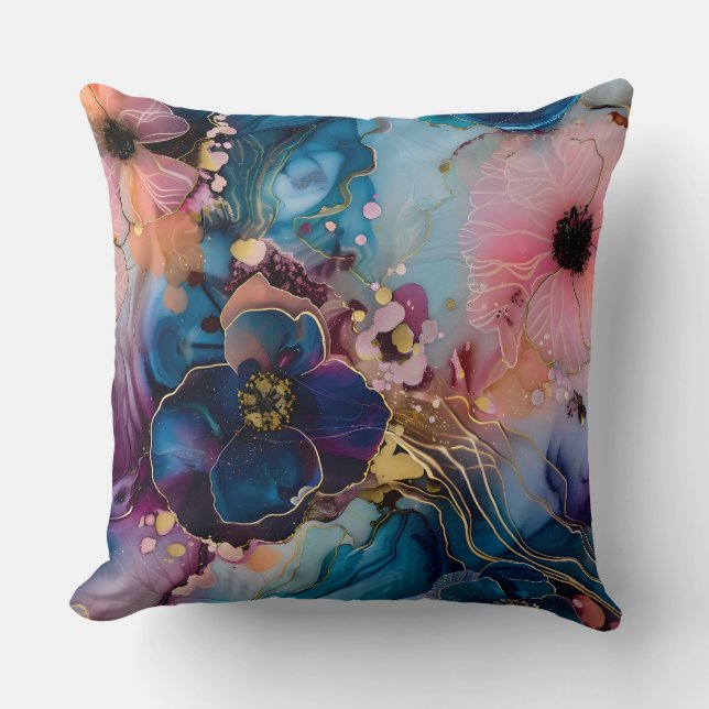 Sparkling Blossom Couture Botanical Kussen (Voorkant)