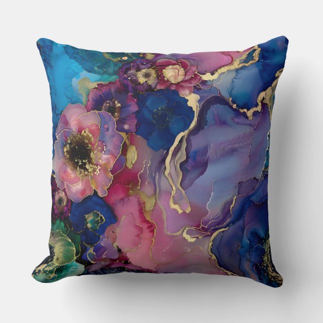 Sparkling Blossom Couture Botanical Kussen (Voorkant)