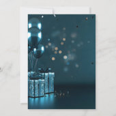 Sparkling Blue Glam 50e verrassingsverjaardagsfees Kaart (Achterkant)