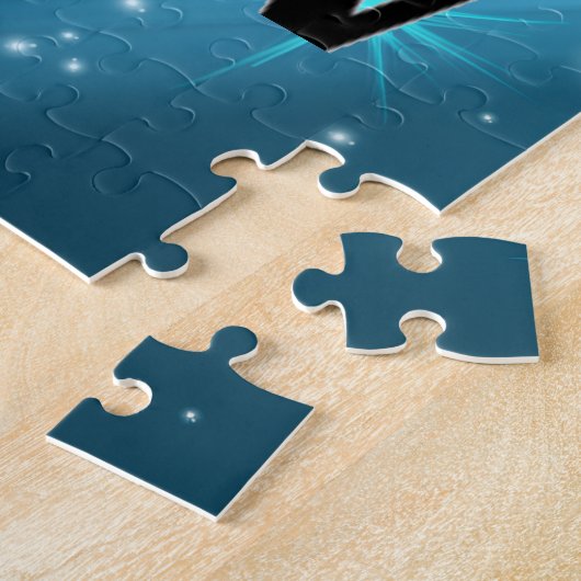 Sparkling Blue Gymnast Pose Legpuzzel (Zijkant)