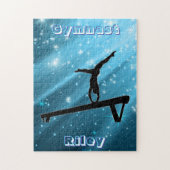 Sparkling Blue Gymnast Pose Legpuzzel (Verticaal)