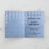 Sparkling Blue verjaardagstaart uitnodiging (Binnen)
