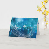 Sparkling Bokeh Lights Verjaardag Kaart (Gele Bloem)