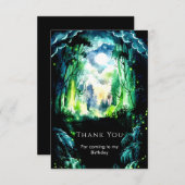 Sparkling Bos Bosbodem Verjaardag Bedankkaart (Voorkant / Achterkant)