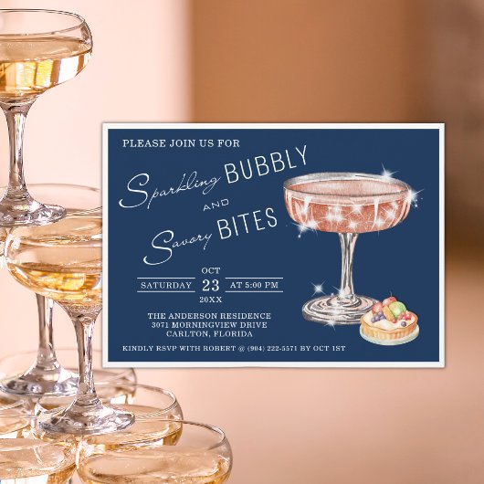 Sparkling Bubble en hartige Bites Happy Hour Kaart