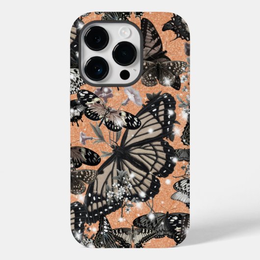 Sparkling Butterfly Garden - Elegante Natuur Case-Mate iPhone Case (Achterkant)