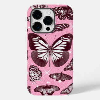 Sparkling Butterfly Garden - Elegante Natuur Case-Mate iPhone 14 Pro Hoesje