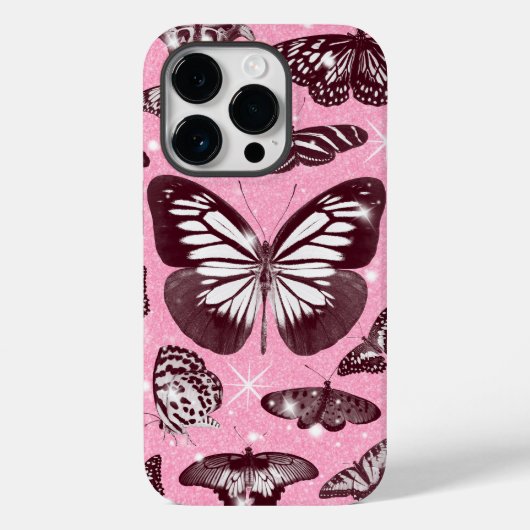 Sparkling Butterfly Garden - Elegante Natuur Case-Mate iPhone Case (Achterkant)