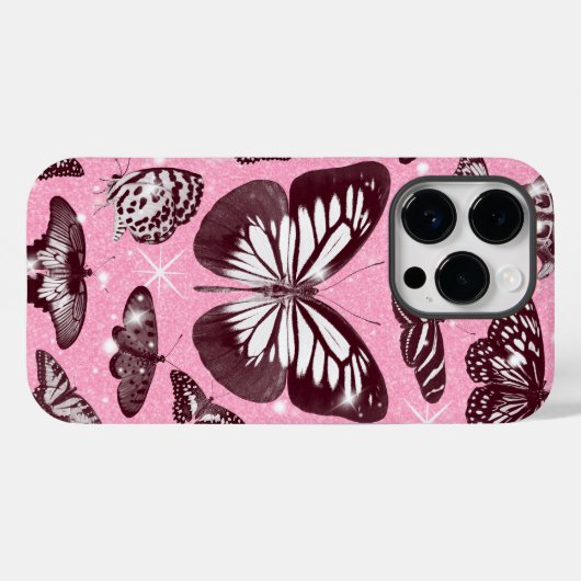 Sparkling Butterfly Garden - Elegante Natuur Case-Mate iPhone Case (Achterkant (horizontaal))