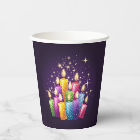 Sparkling Candles Delight Papieren Bekers (Voorkant)
