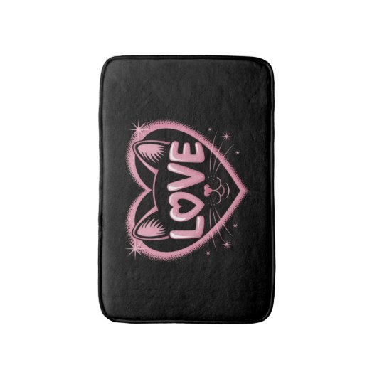 Sparkling Cat Love Badmat (Voorkant Verticaal)