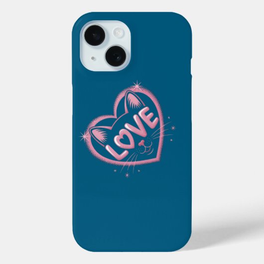 Sparkling Cat Love Case-Mate iPhone Case (Achterkant)