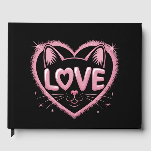 Sparkling Cat Love Gastenboek (Voorkant)