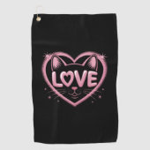 Sparkling Cat Love Golfhanddoek (Voorkant)