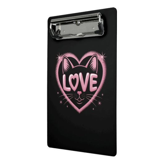 Sparkling Cat Love Mini Klembord (Angled2)