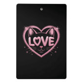 Sparkling Cat Love Mini Klembord (Achterkant)