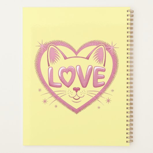 Sparkling Cat Love Planner (Achterkant)