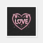 Sparkling Cat Love Servet (Voorkant)