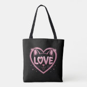 Sparkling Cat Love Tote Bag (Achterkant)