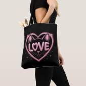 Sparkling Cat Love Tote Bag (Dichtbij)