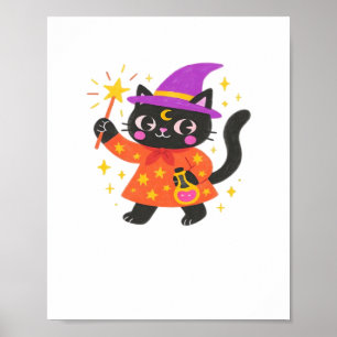 Sparkling Celestial Kat Witch Classic T-shirt Poster