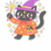 Sparkling Celestial Kat Witch Classic T-shirt Sticker (Voorkant)