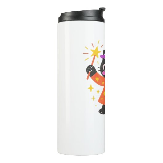 Sparkling Celestial Kat Witch Classic T-shirt Thermosbeker (Gedraaid links)