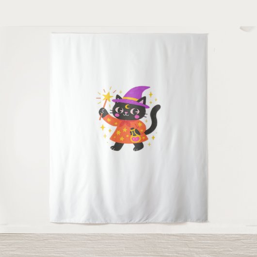 Sparkling Celestial Kat Witch Classic T-shirt Wandkleed (Voorkant)