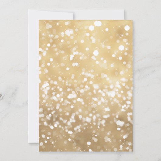 Sparkling Champagne en groen Nieuwjaarsfeest Kaart (Achterkant)