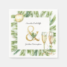 Sparkling Cheer Winter Groene Decoratie | Monogram Servet