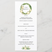 Sparkling Cheer | Winter Groene Huwelijksmenu Menu (Voorkant)