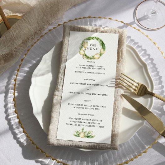 Sparkling Cheer | Winter Groene Huwelijksmenu Menu