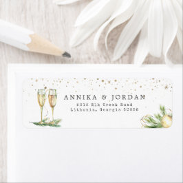 Sparkling Cheer | Wintergroen Huwelijksadres Etiket