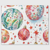 Sparkling Christmas Ball Delight Cadeaupapier (Vlak)