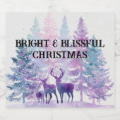 Sparkling Christmas Cheer Labels | Holiday Gift  Likeurfles Etiket (Enkel label)