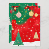 Sparkling Christmas Elegance v2 Feestdagenkaart (Voorkant / Achterkant)