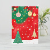 Sparkling Christmas Elegance v2 Feestdagenkaart (Staand voorkant)