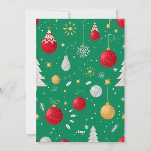 Sparkling Christmas Elegance v2 Feestdagenkaart (Achterkant)